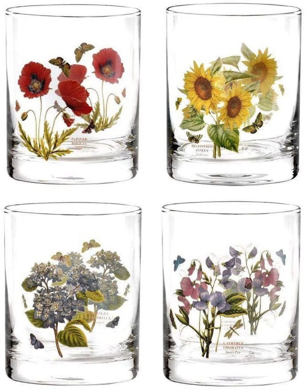 Set of 4 Assorted Double Old Fashioned Glasses J32774