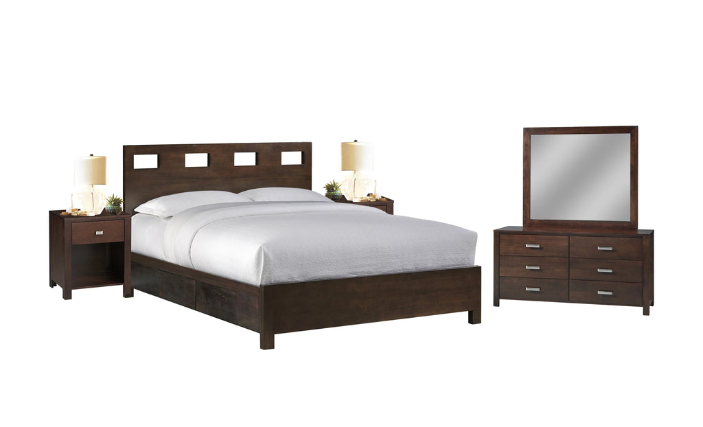 5PC Twin Storage Bed, 2 Nightstand, Dresser & Mirror Set N6169