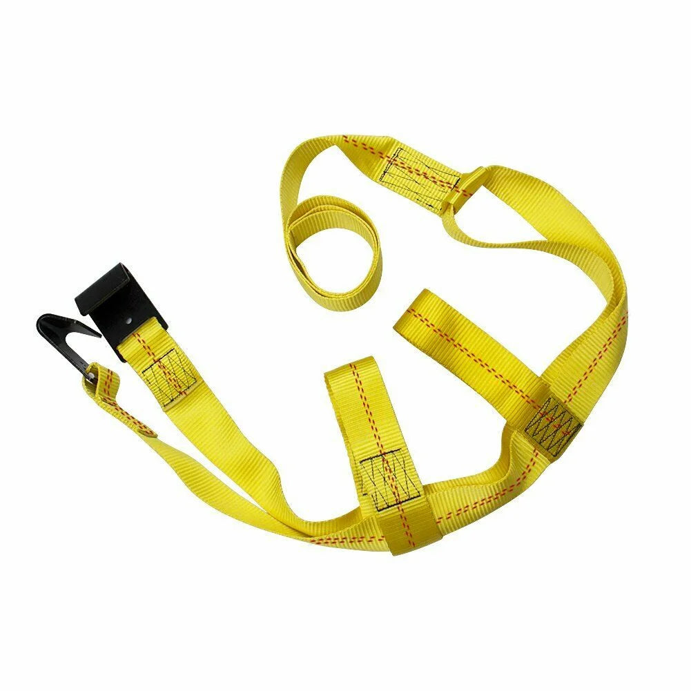 2 Pcs Car Tow Dolly Tire Wheel Basket Tow Straps with Flat Hooks Fit 14-20" Y728