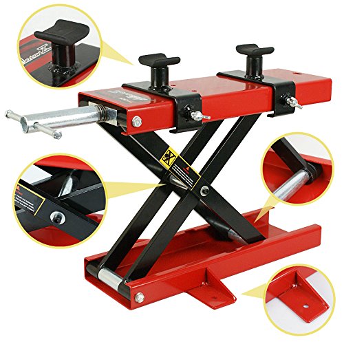 1100 lbs Red Black Motorcycle Jack Lift Stand N74063