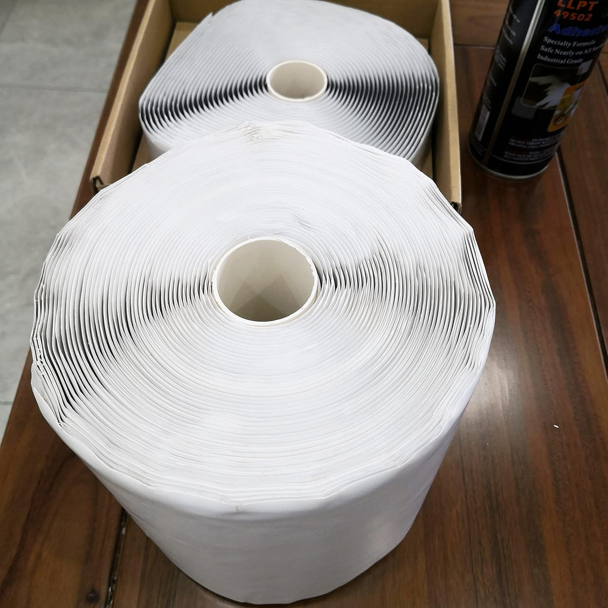 White 6” x 50 Ft Butyl Flex Sealant Tape Pack of 2 C308792