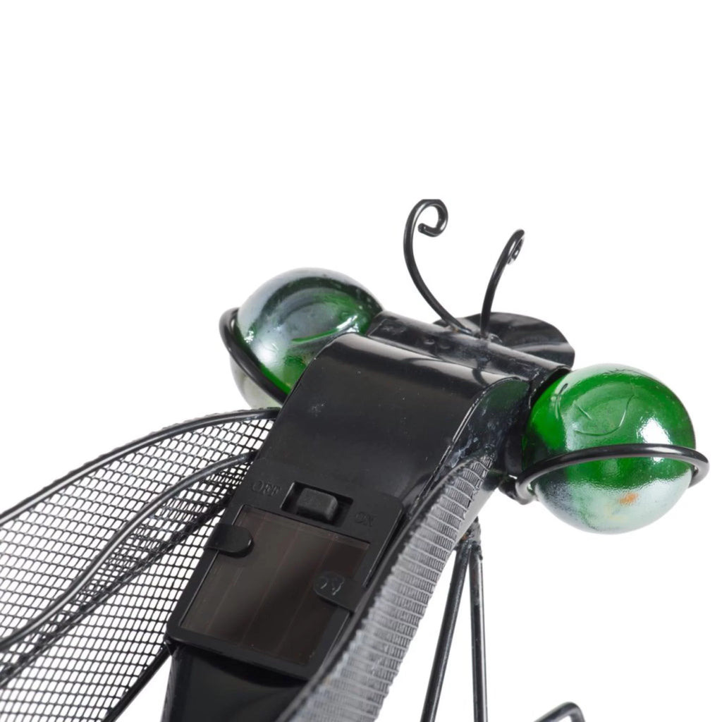 Night Black and Green Dragonfly Shaped Decorative Figurine T358