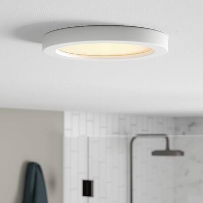 White 1-Light LED Flush Mount S7212