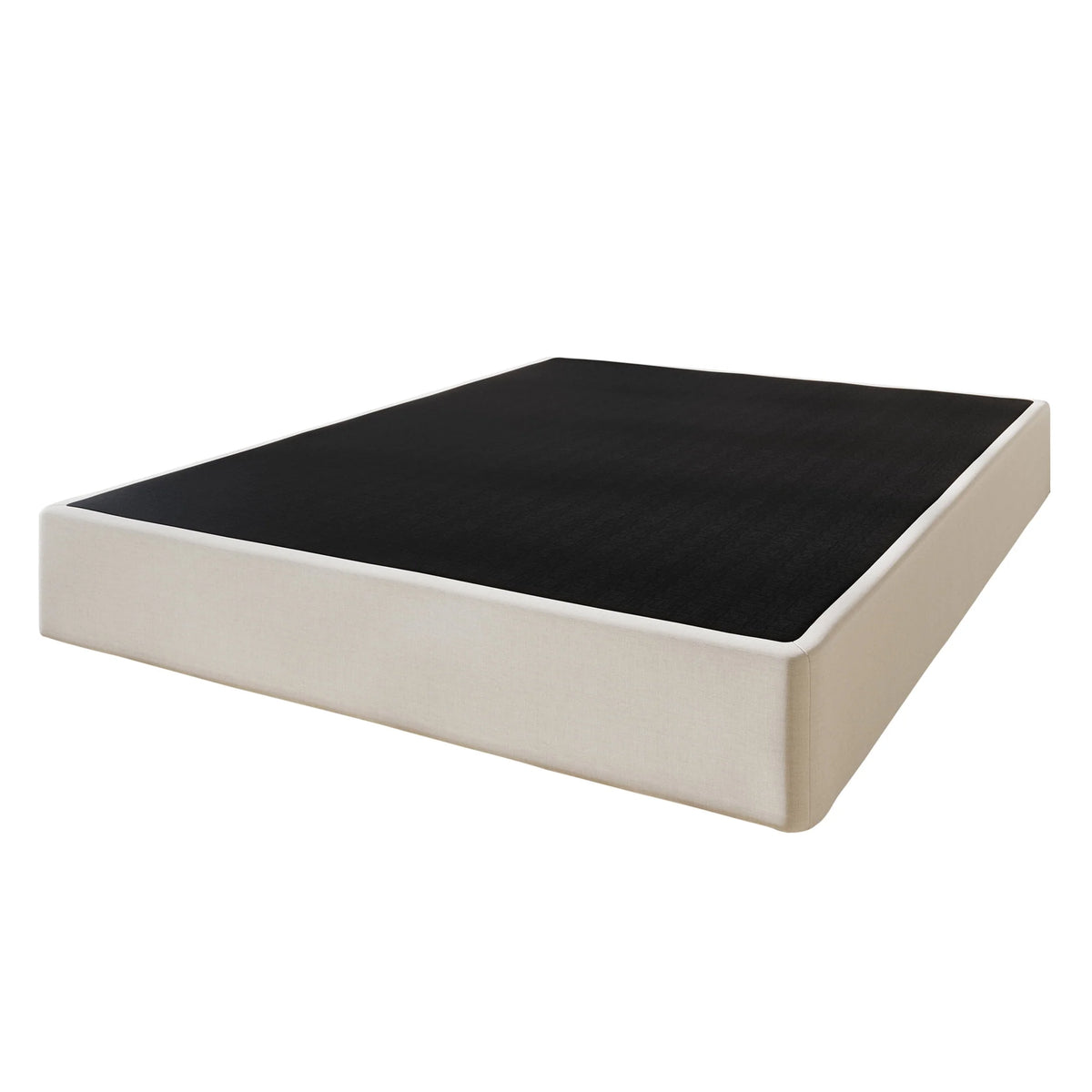 Wood Box Spring Mattress Foundation 8 Queen Beige Q40317
