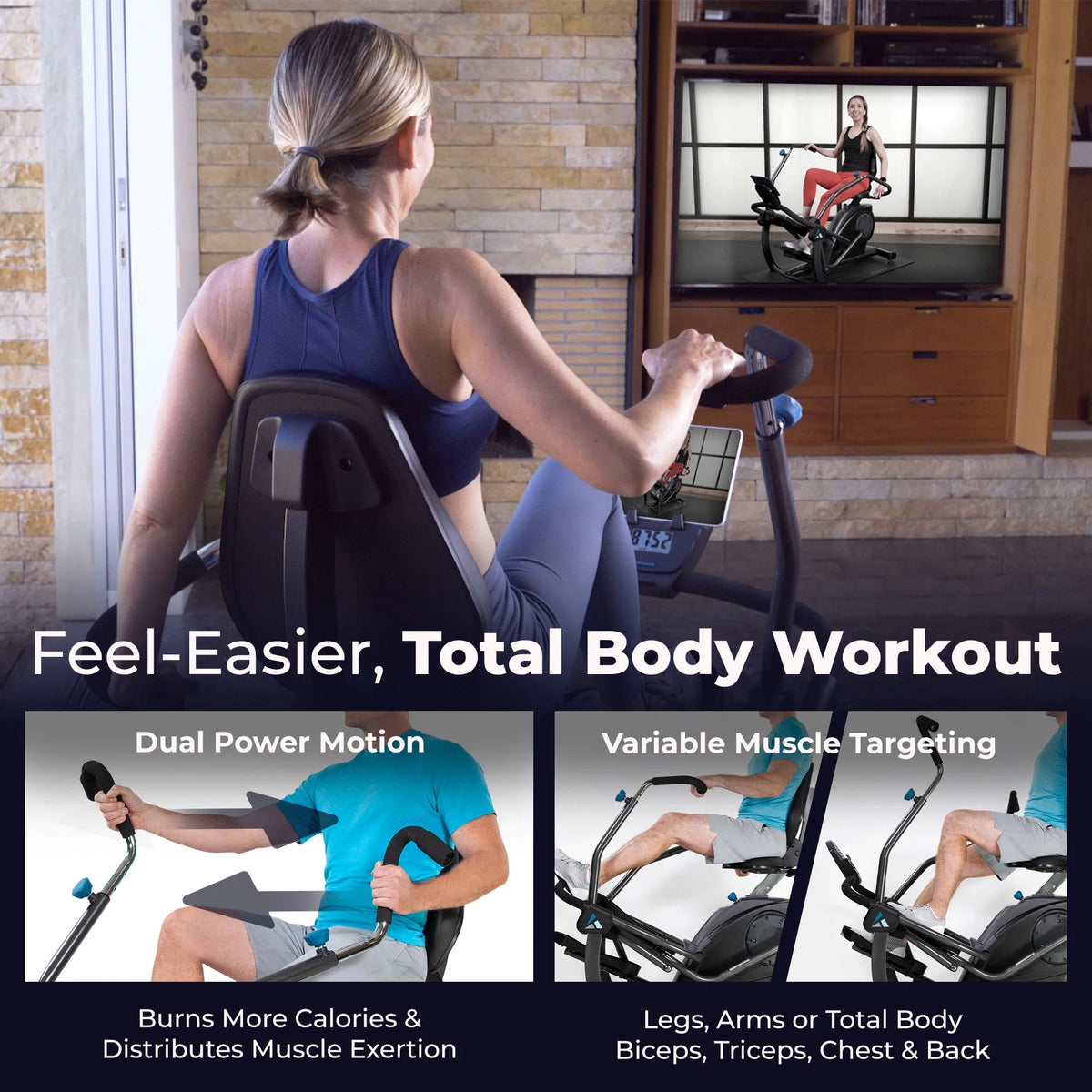 Black Recumbent Cross Trainer and Cardio Elliptical O5848