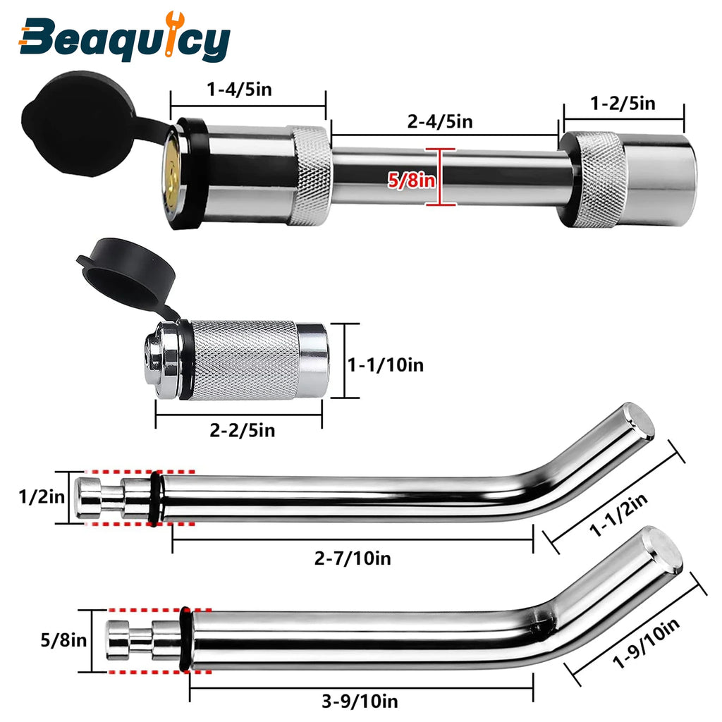 Trailer Hitch Security Lock Set with Pin Lock, Share 2 Keys R754679