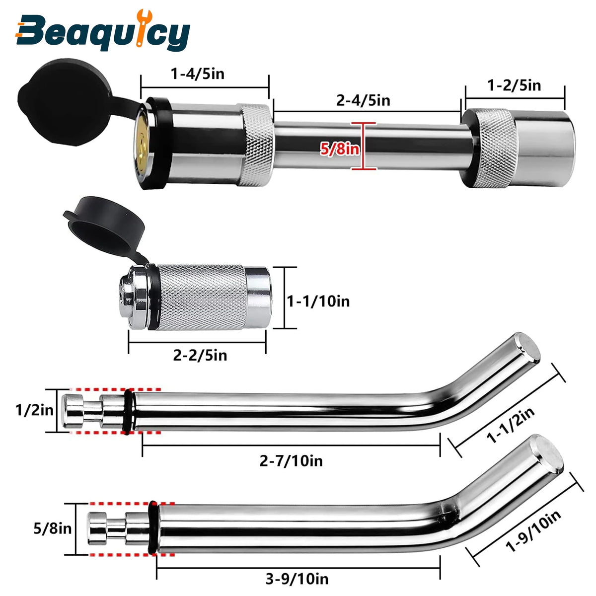 Trailer Hitch Security Lock Set with Pin Lock, Share 2 Keys R754679