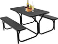 Black Picnic Table Bench Set F391