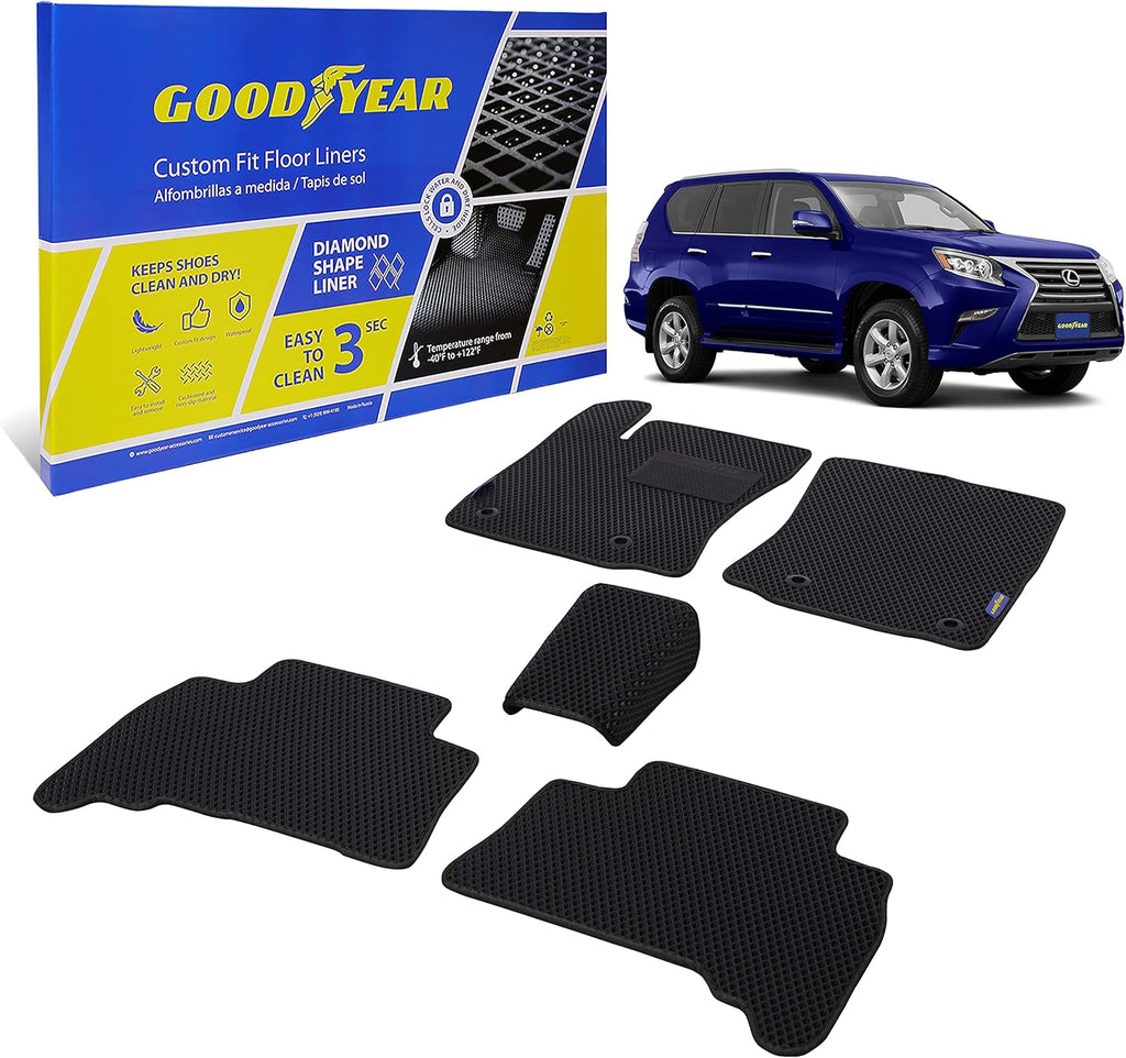 Black 5 Pc All-Weather Car Floor Liners Q44199