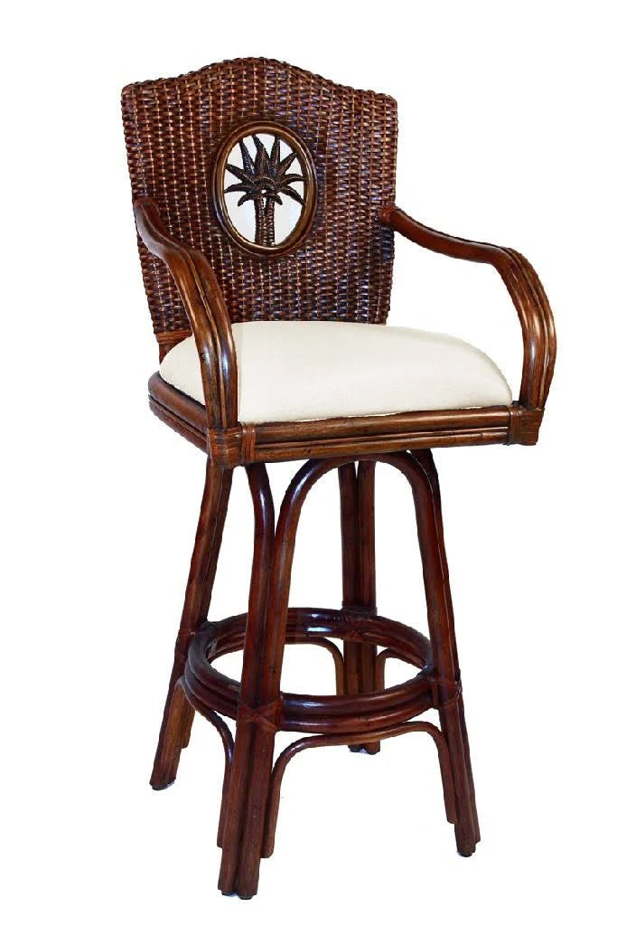 Indoor Swivel Rattan Barstool Q662501