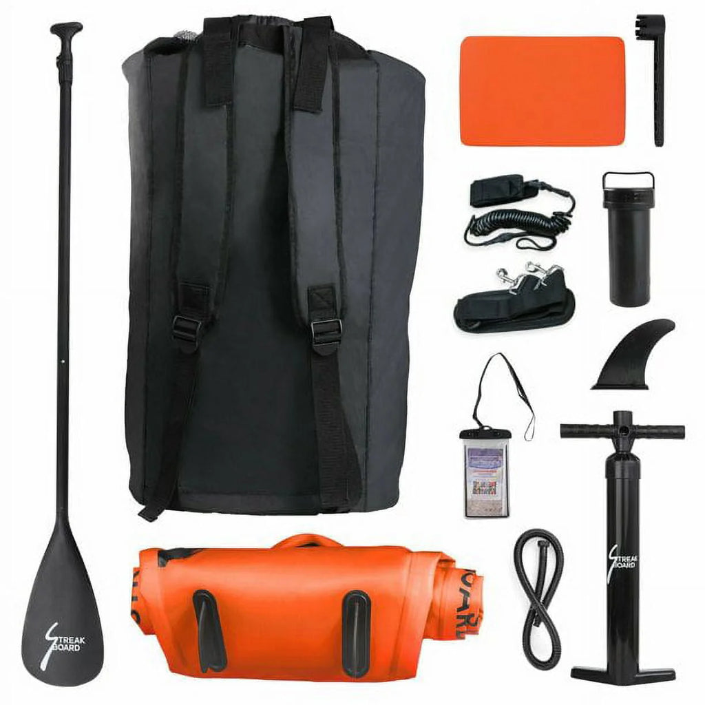 10' Inflatable Stand Up Paddle Board with Paddle, Leash, Pump & Backpack L260