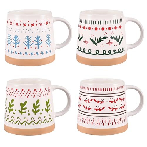 Set of 4 Christmas Mugs 14 Oz M2321