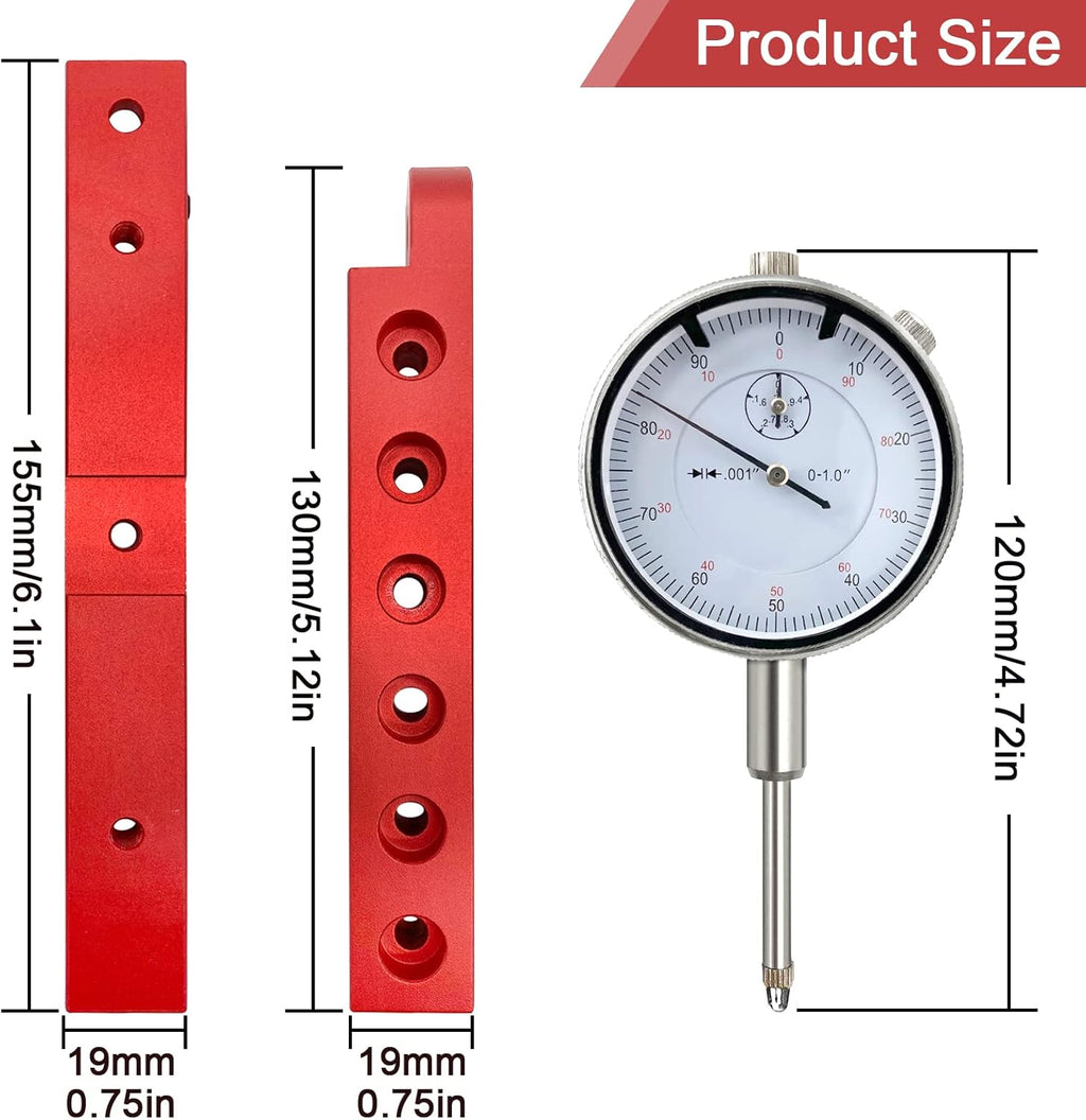Adjustable Table Saw Dial Indicator Gauge Pack of 2 A88269