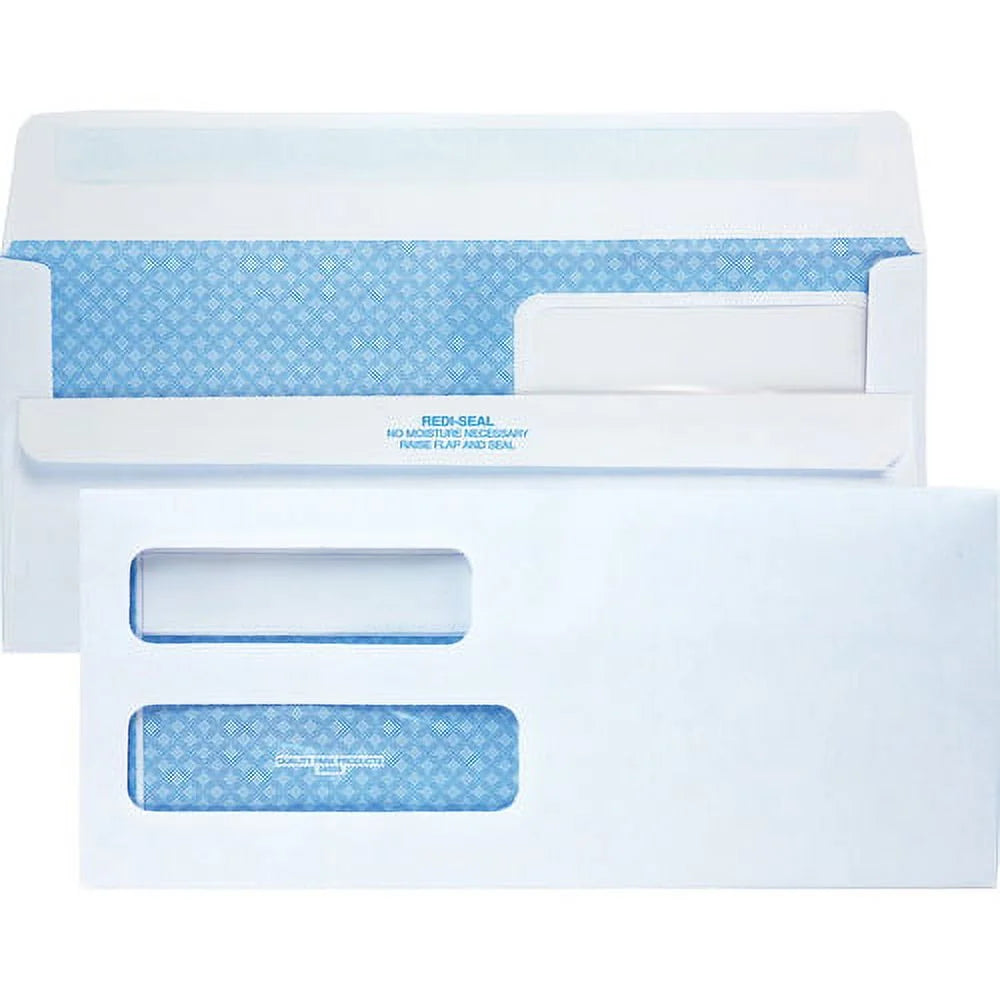 White Double Window #10 Envelope 500/Box R938