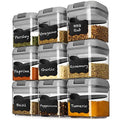 9 Pc Airtight Clear Plastic Food Storage Container Set with Lids V395