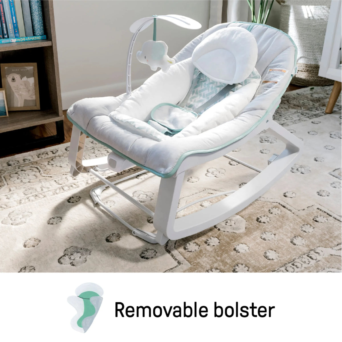 Gray 3-in-1 Baby Bouncer and Rocker Chair J699