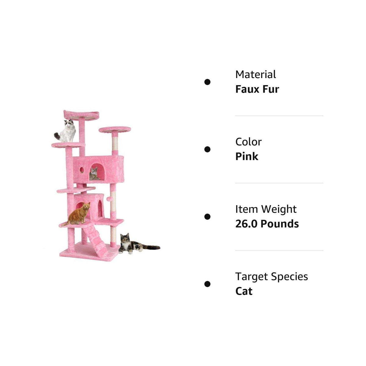 54in Cat Tree Tower with Scratching Posts K49145