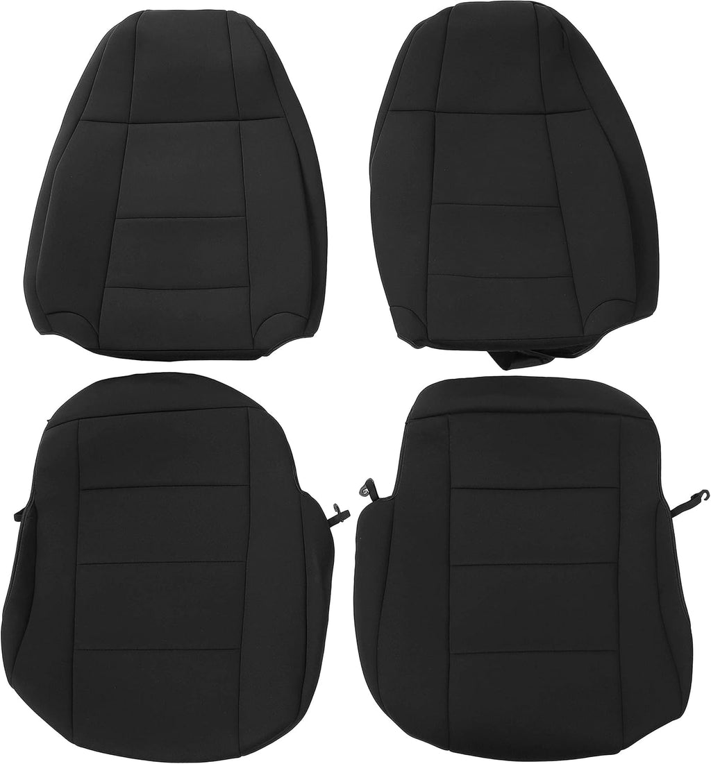 Black Cloth Front and Rear Seat Covers Set O3192