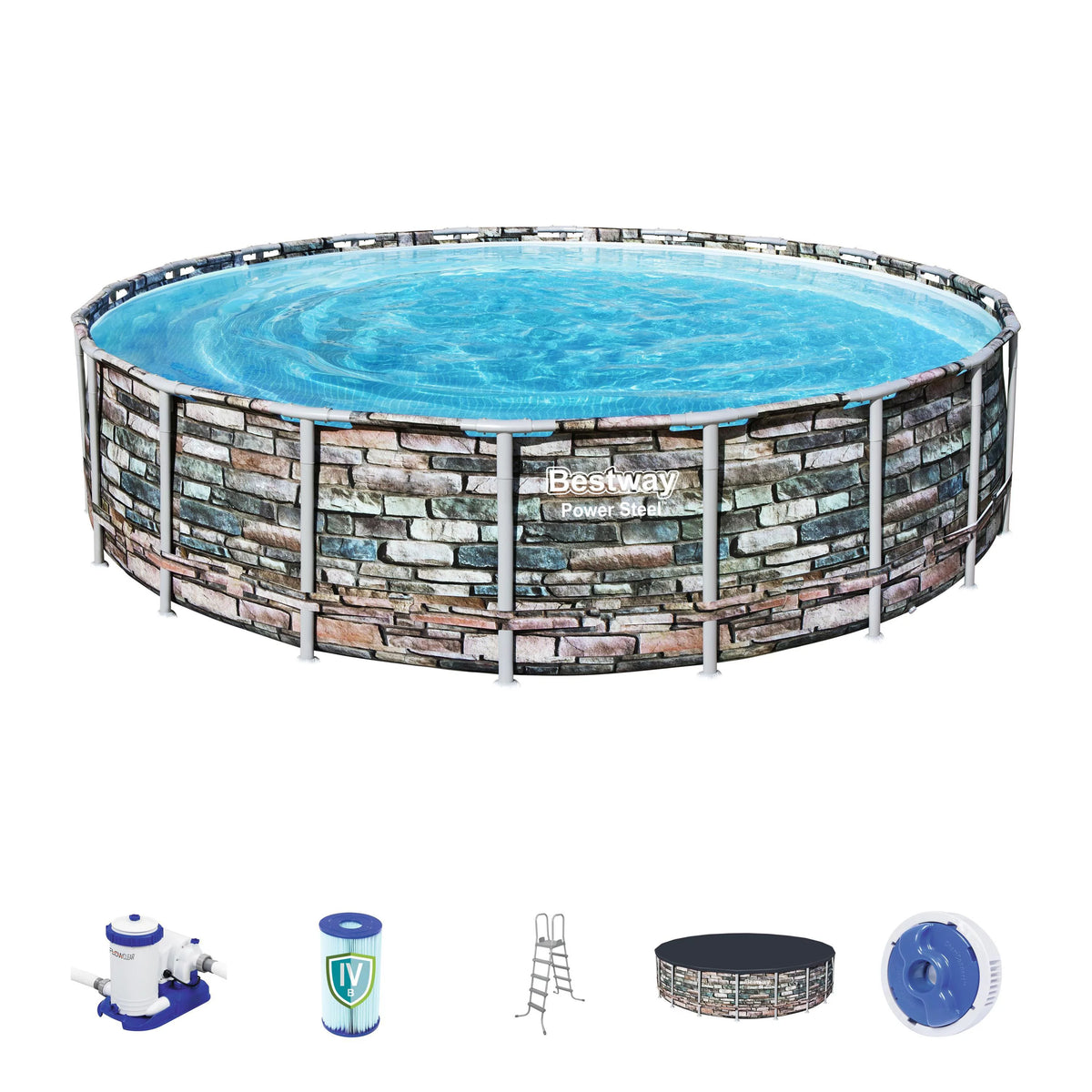 20 Foot Round Above Ground Swimming Pool Set O393446