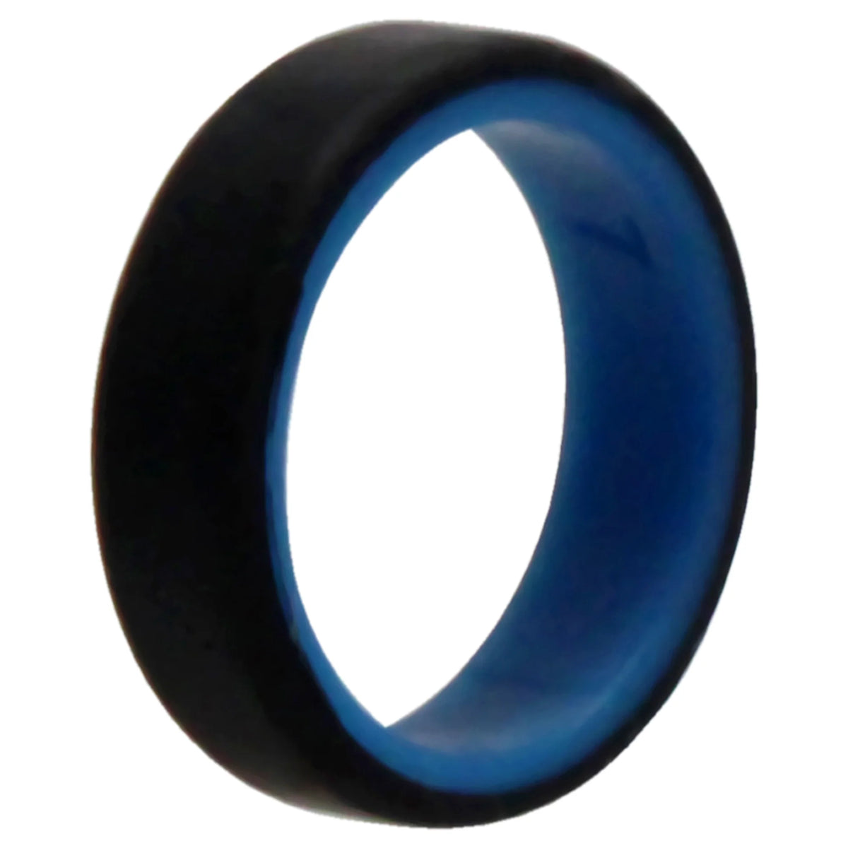 Blue-Black 6mm Silicone Ring D4041
