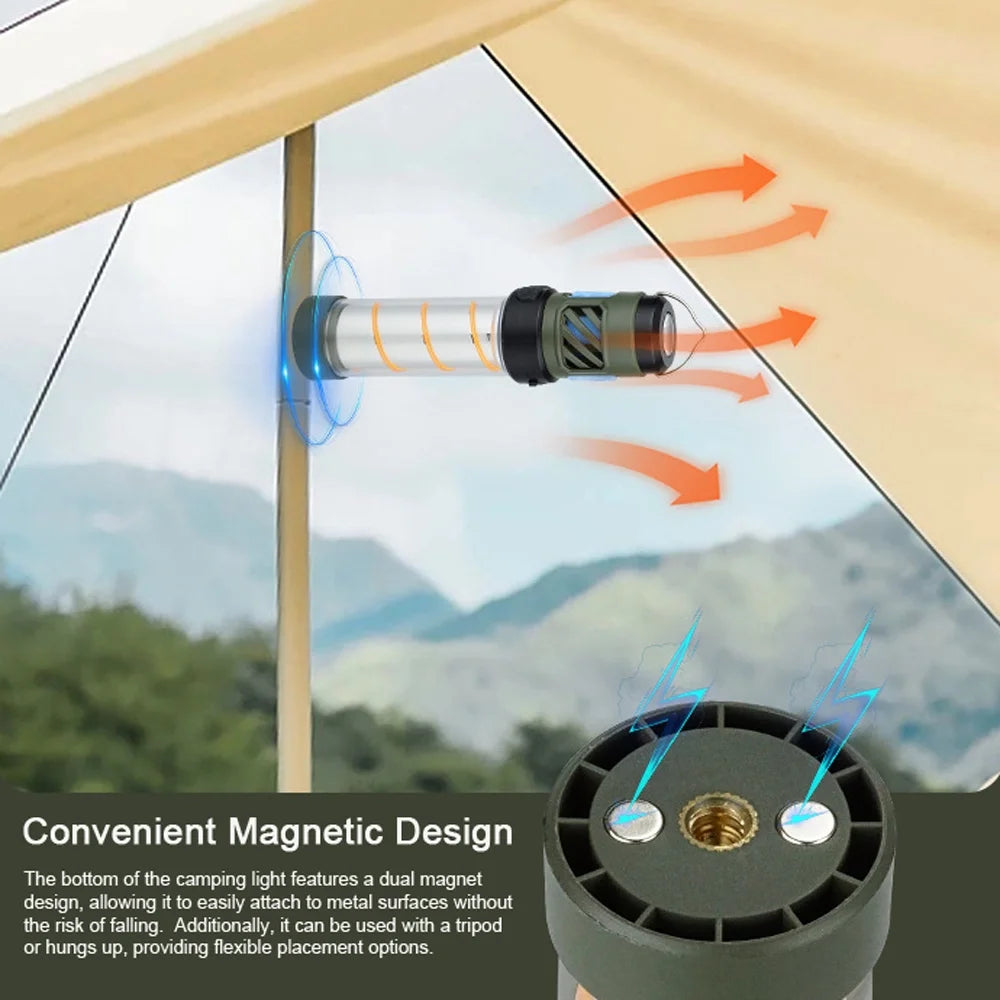 Tent Lamp with Mosquito Tent, 5 Modes, Portable LED Tent Lamp O544