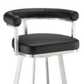 Black/Chrome Swivel Bar Stool K225008