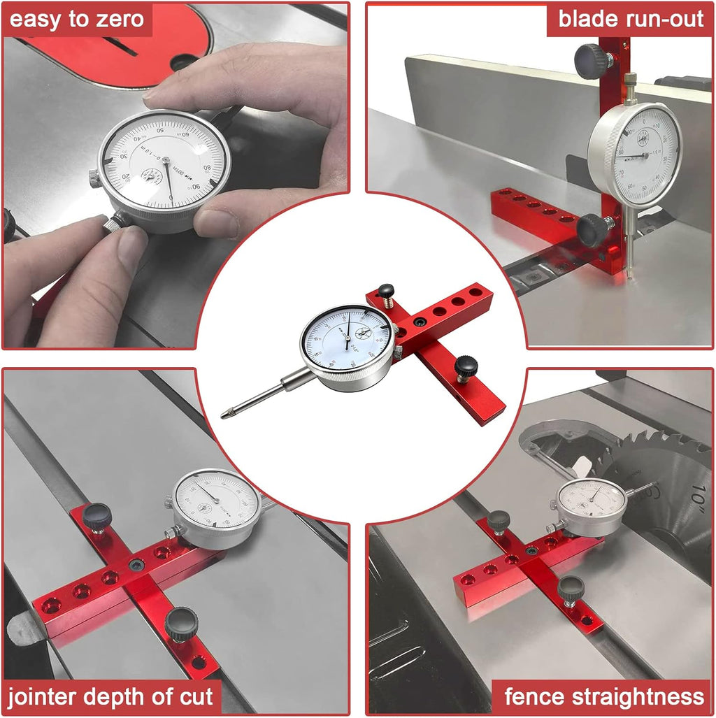 Adjustable Table Saw Dial Indicator Gauge Pack of 2 A88269