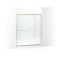 Sliding Frameless Bathtub Door in Anodized Matte Nickel with Crystal Clear Glass D15808