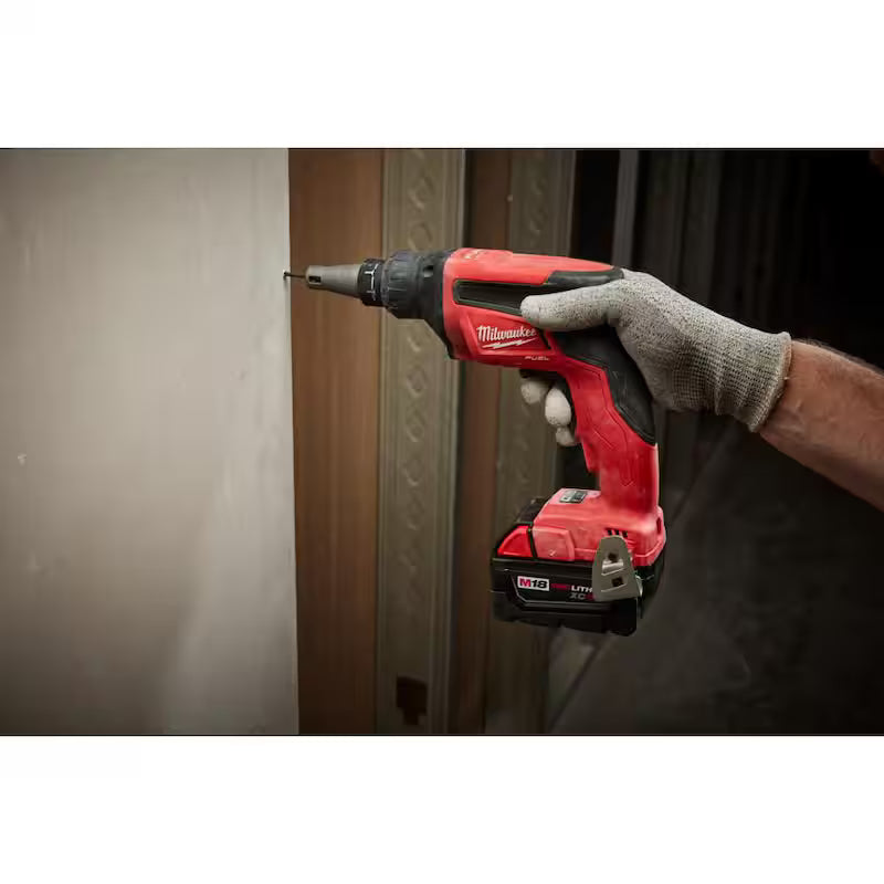 18-Volt Lithium-Ion Brushless Cordless Drywall Screw Gun Kit with Hammer Drill W7311