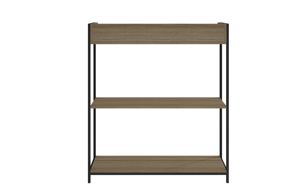 3 Shelves Dark Oak Bookcase H857