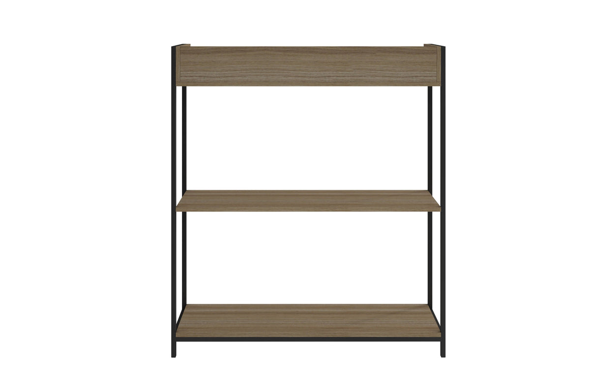 3 Shelves Dark Oak Bookcase H857