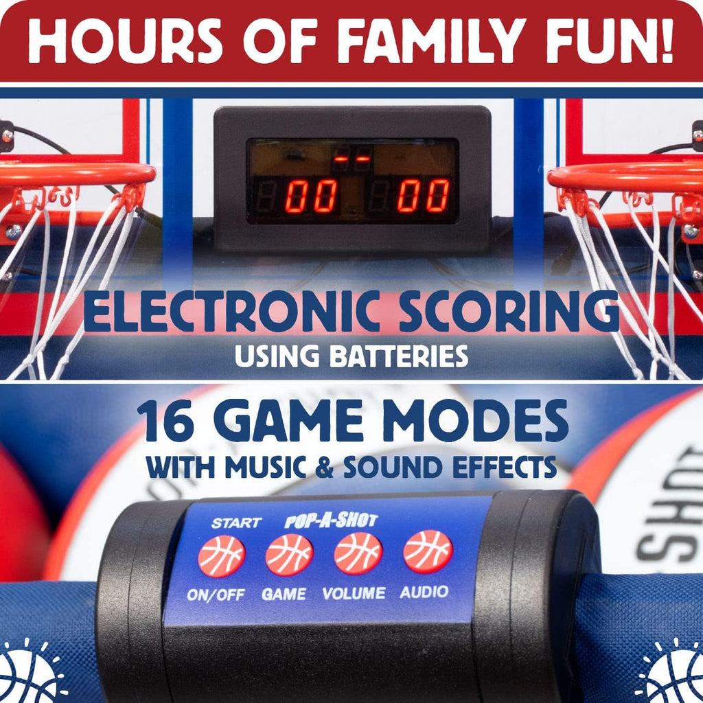 Indoor/Outdoor Dual Shot Basketball Arcade Game with Large LED Scoreboard C961