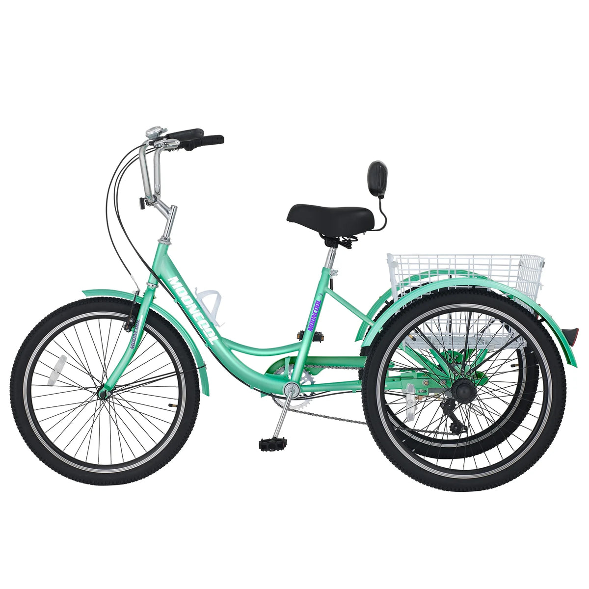 Tricycle 24" Wheels 7-Speed 3 Wheels Bike with Basket O784