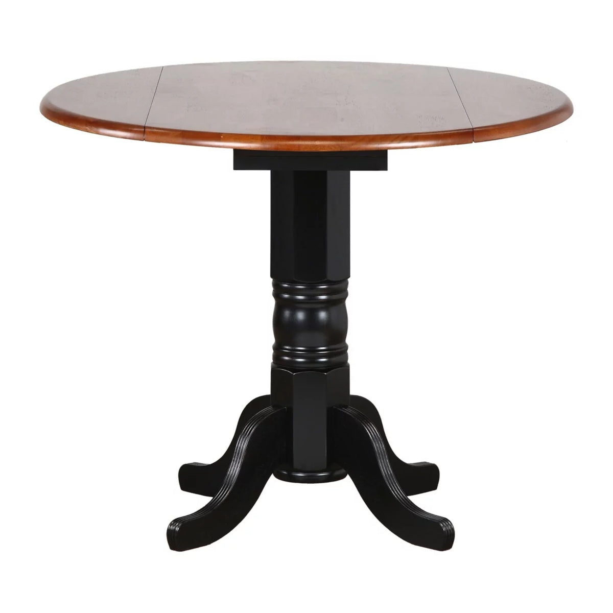 42 In. Round Extendable Solid Wood Pub Dining Table K312