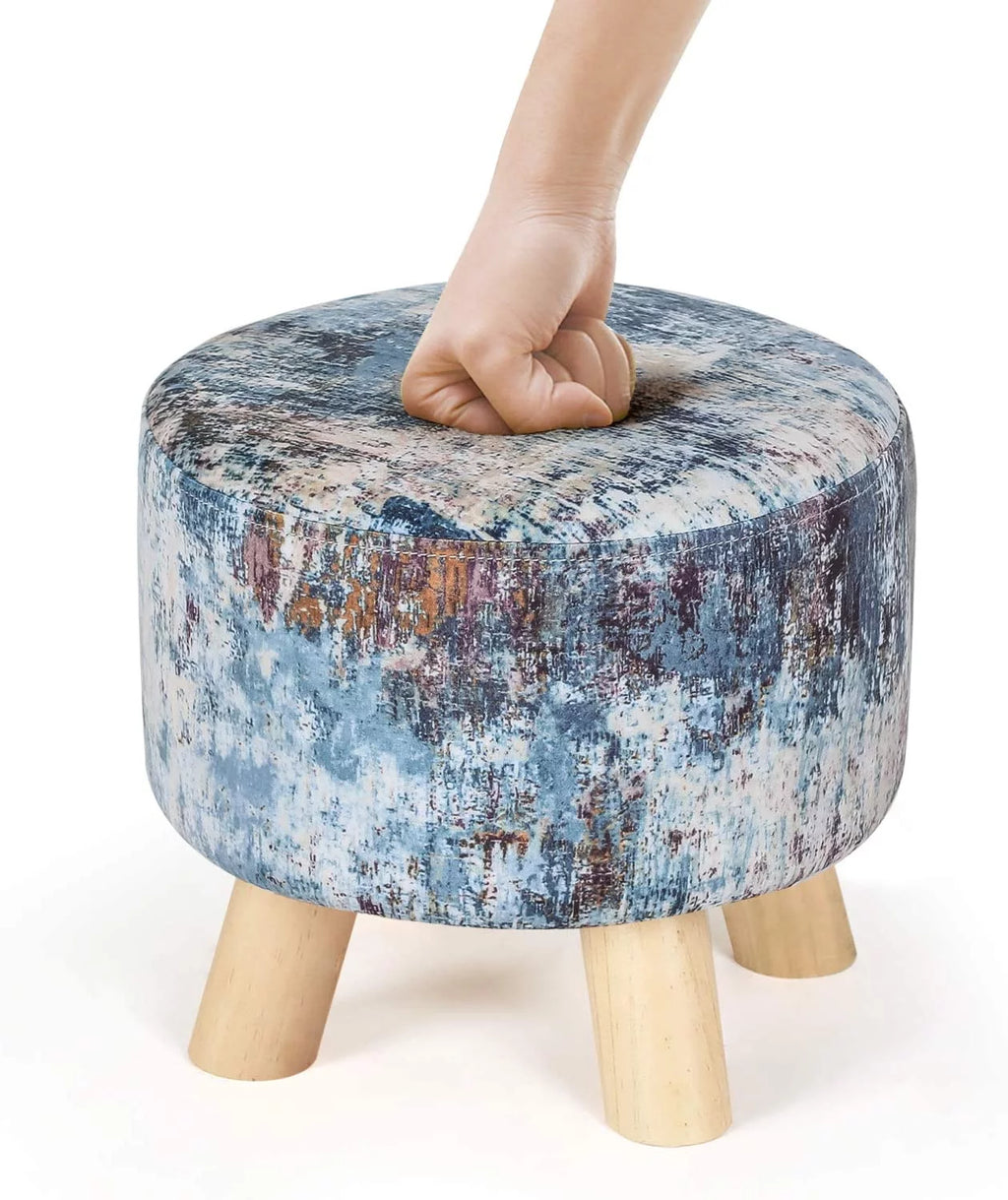 Round Fabric Padded Ottoman Foot Rest Stool N972548