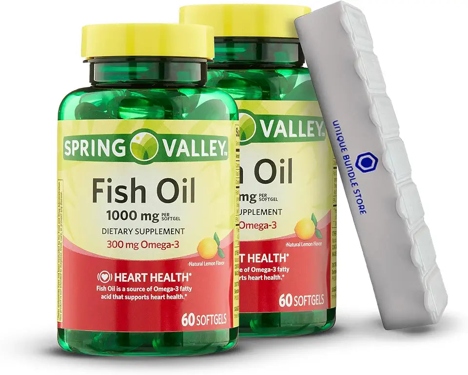 Omega 3 1000mg Lemon Flavor 60 Softgels Fish Oil Supplement U37492
