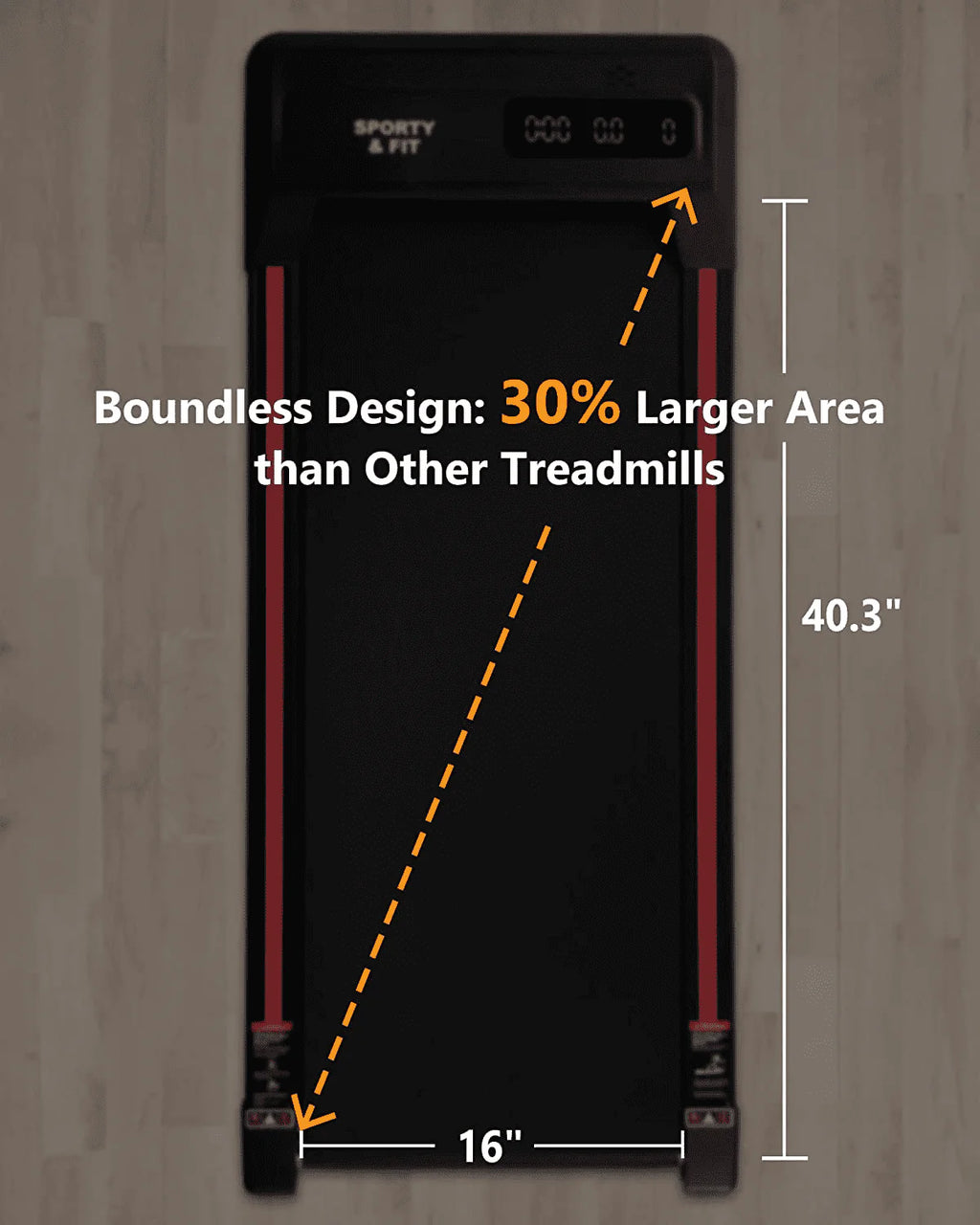 Black Portable Treadmill with Bluetooth Speaker F257292