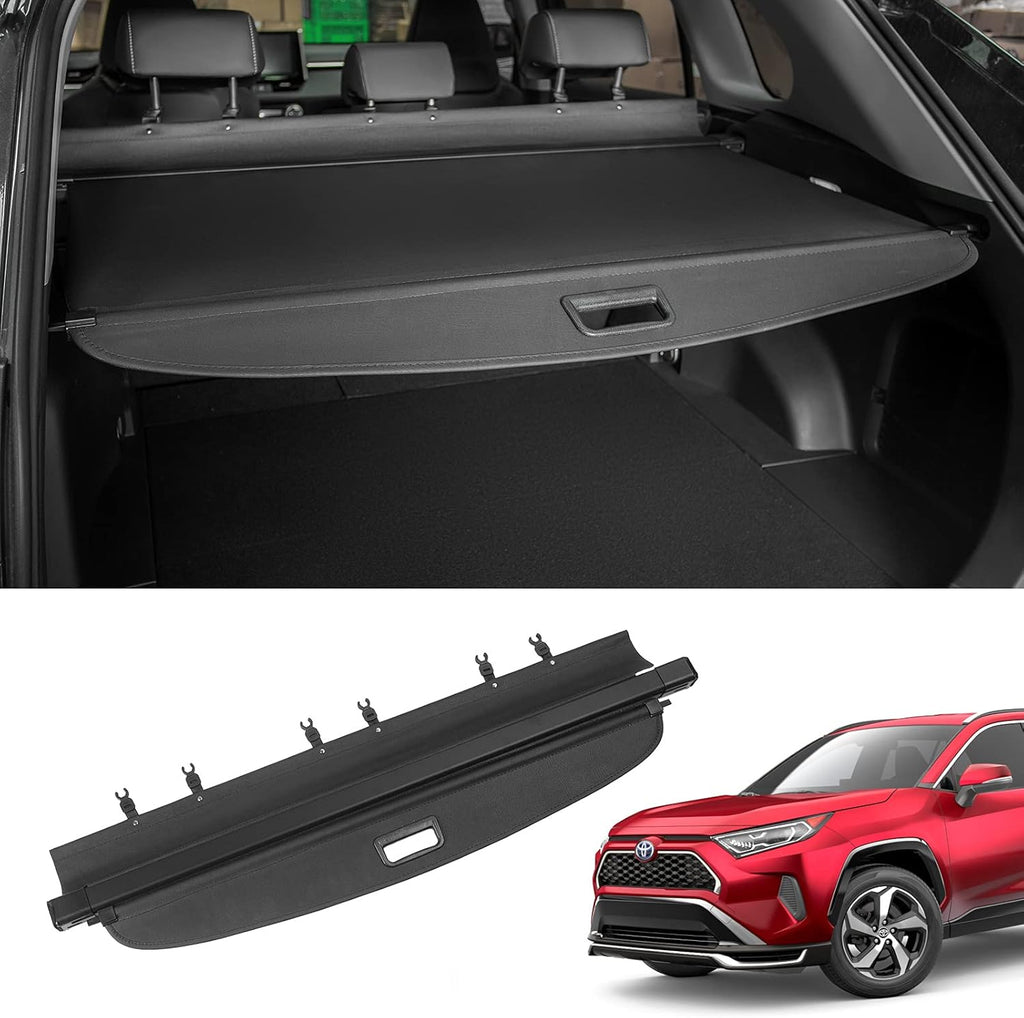 Black Canvas Retractable Cargo Cover for Toyota RAV4 W8904