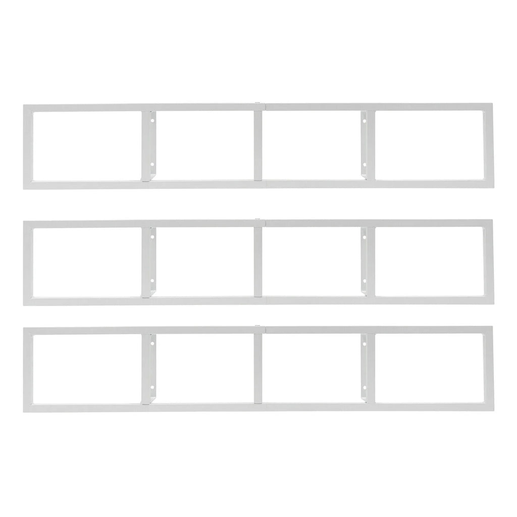 3Pcs White Metal CD DVD Media Storage Rack C579