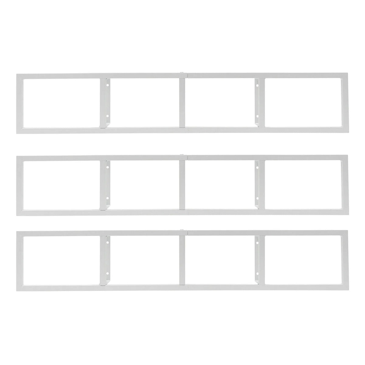3Pcs White Metal CD DVD Media Storage Rack C579