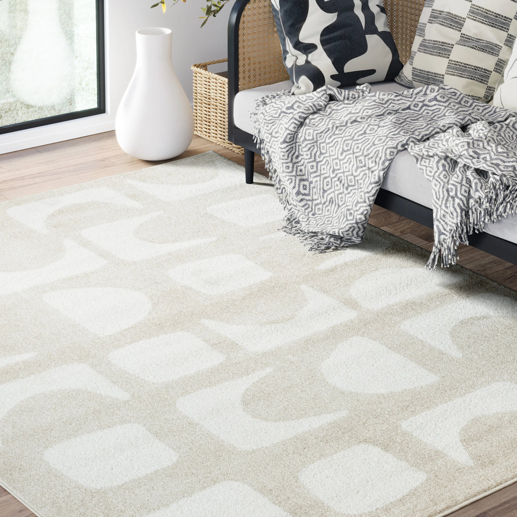 6 x 9 Beige Cream Area Rug K57034