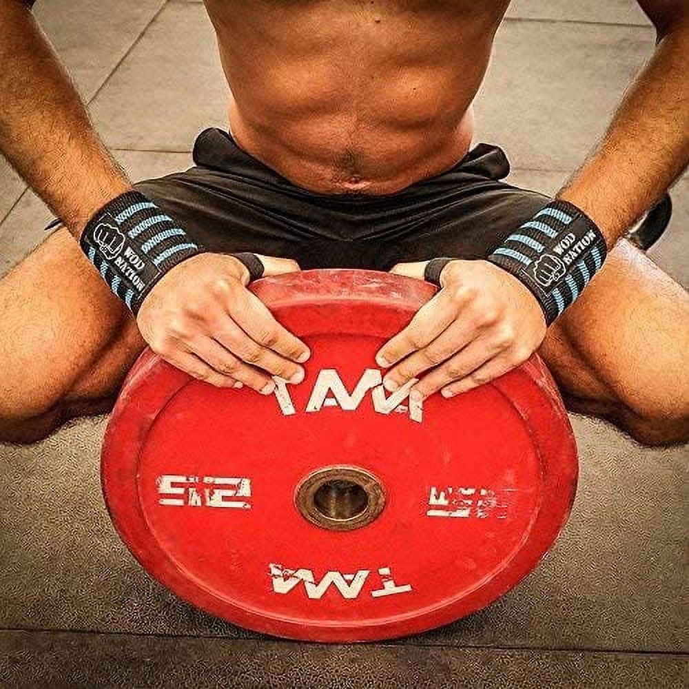 Black Set of 2 Weightlifting Wrist Wraps N35031