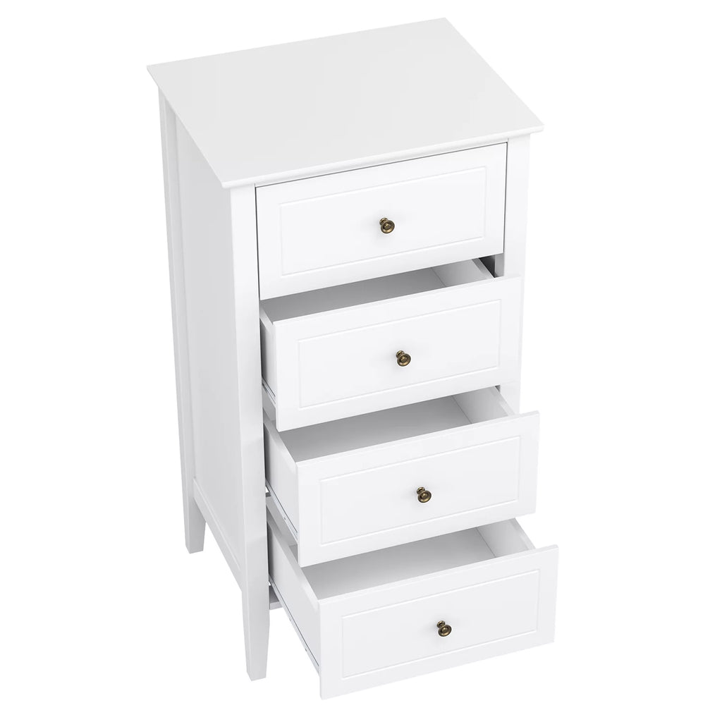 White 4 Drawer Wood Dresser W840229