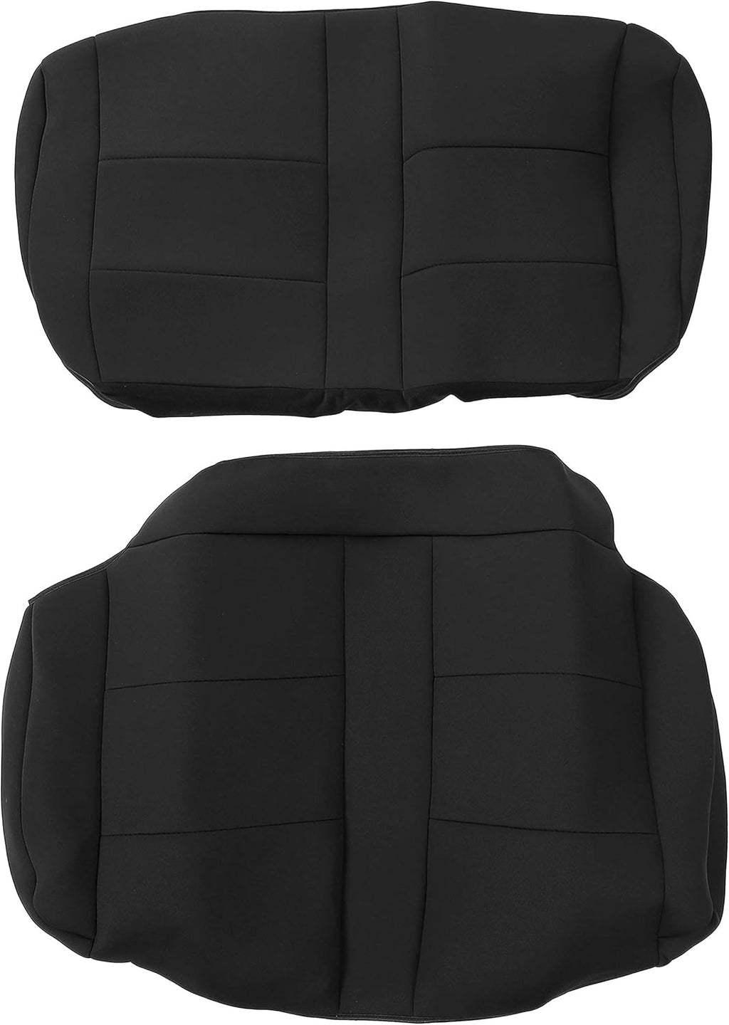 Black Cloth Front and Rear Seat Covers Set O3192