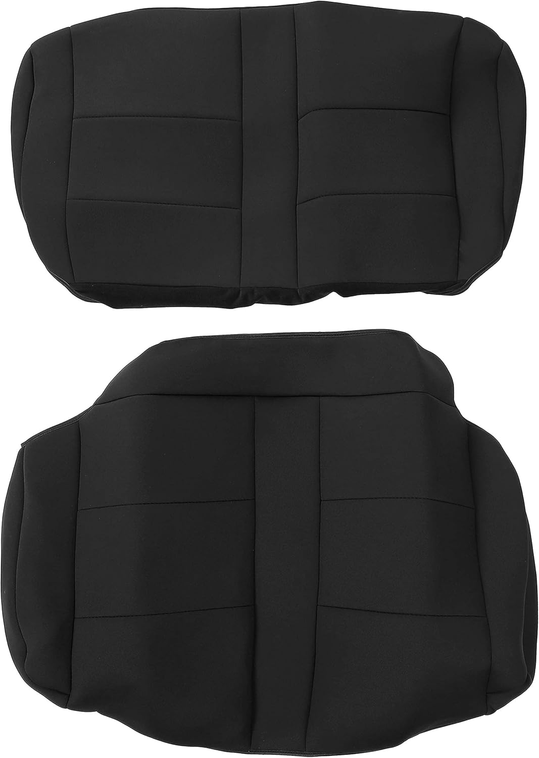 Black Cloth Front and Rear Seat Covers Set O3192