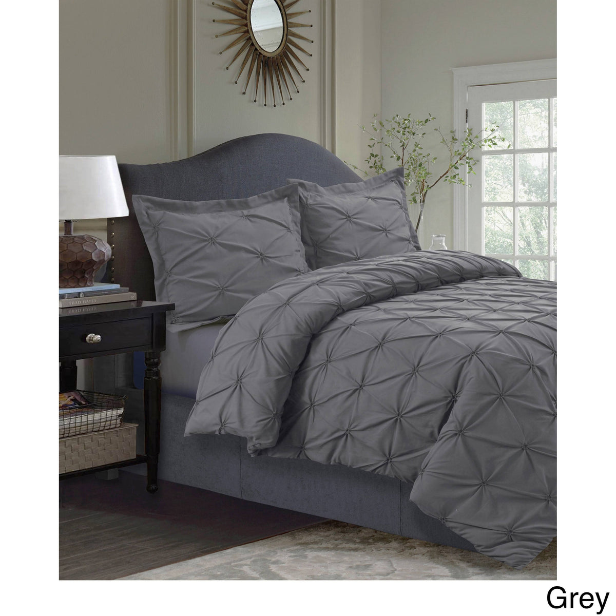 King White Microfiber Oversized Duvet Cover Set X12901