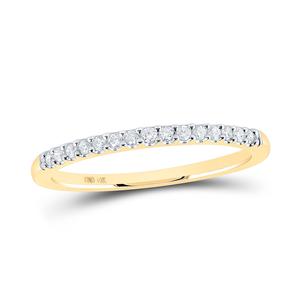14kt Yellow Gold Diamond Band Ring Size 7.5 E7031