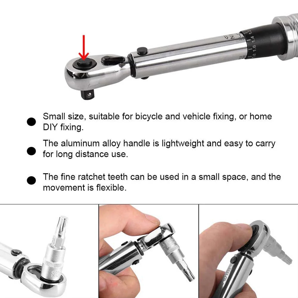 1/4" DR 1-25Nm Mini Adjustable Bike Torque Wrench Set O839595