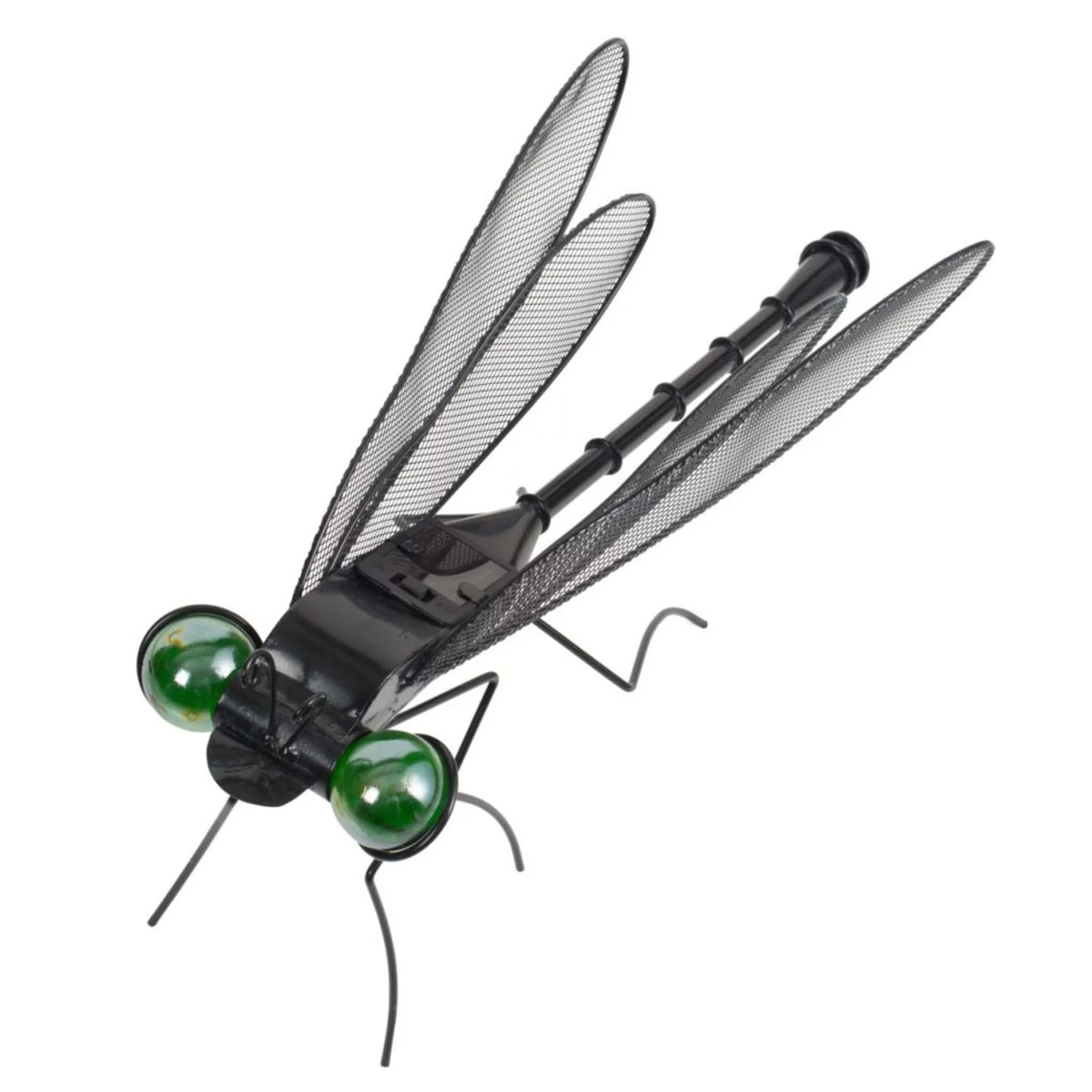 Night Black and Green Dragonfly Shaped Decorative Figurine T358