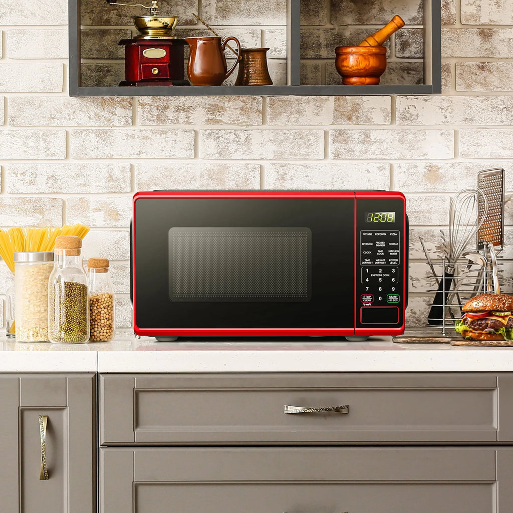 0.7 cu. ft. 700 Watts Red Countertop Microwave Oven Z370575